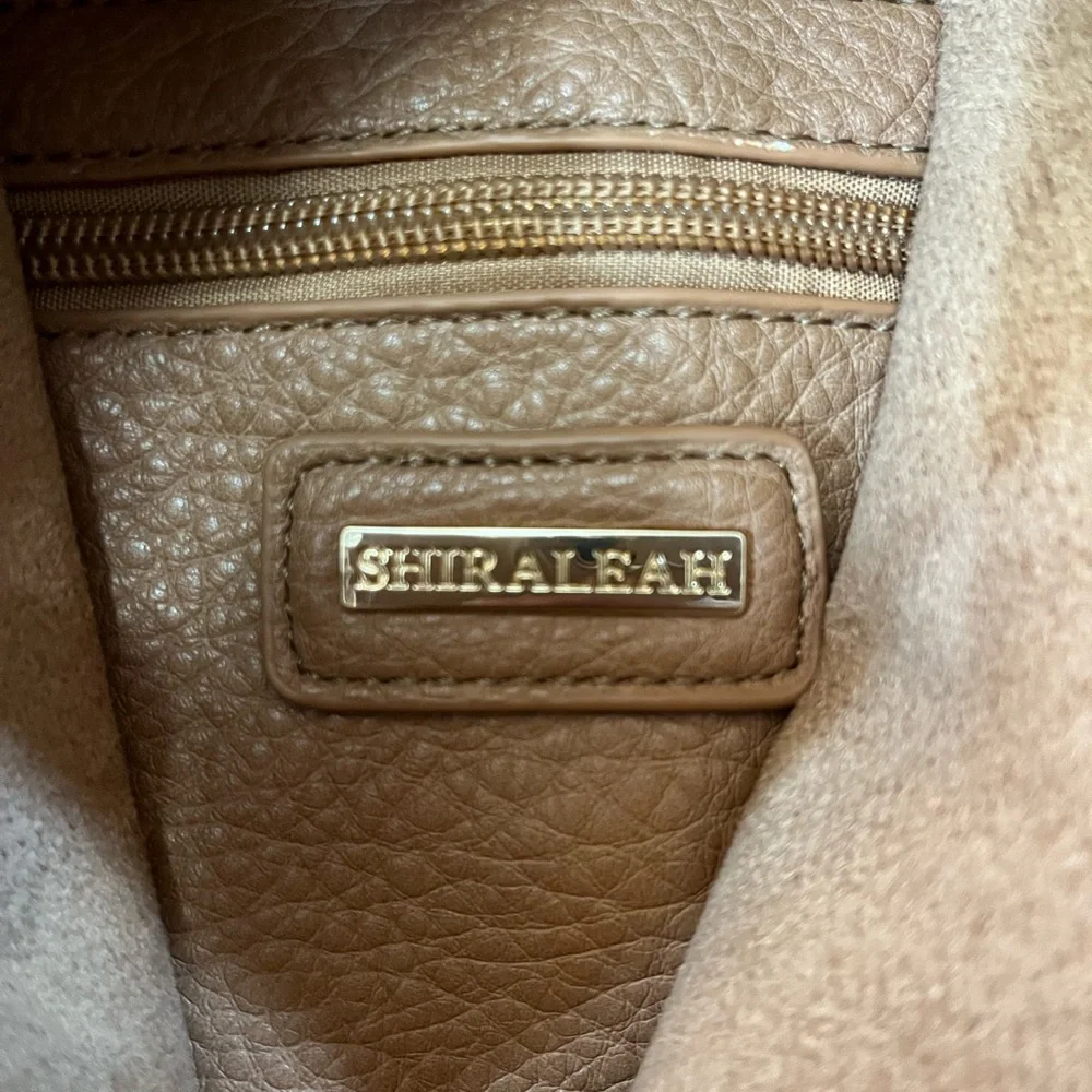 Shiraleah Tan Pebbled Leather Hobo Bag